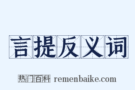 言提反义词是什么意思的图片